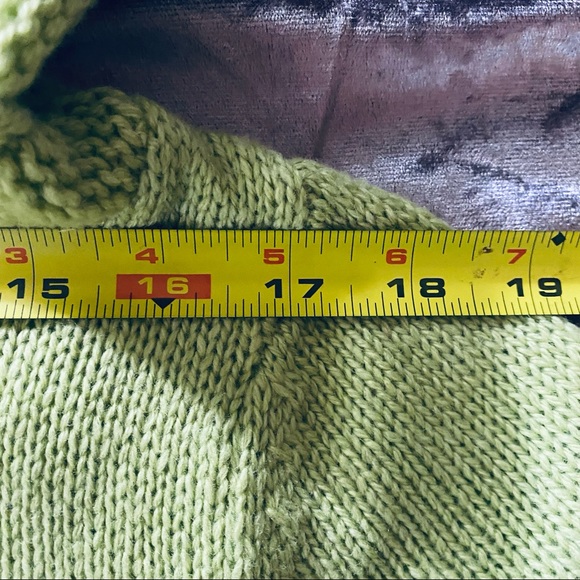 Chico's Pastel Green Cowl Neck Oversized Sweater - Picture 13 of 16